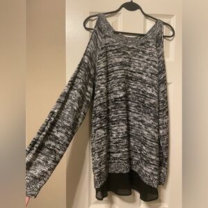 Torrid cold shoulder, back cut out sweater
